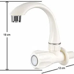 avaron chem POLO sink cock pvc , pvc tap Kitchen Mixer Faucet POLO PVC Sink Cock for Kitchen/Bathroom Wash Basins (wall mount , white) POLO sink cock pvc , pvc tap Kitchen Mixer Faucet POLO PVC Sink Cock for Kitchen/Bathroom Wash Basins (wall mount , white) Kitchen Mixer Faucet image 3