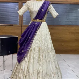 sonu creation Embroidered Semi Stitched Lehenga Choli-picture-18