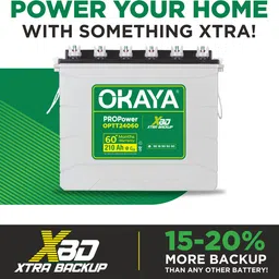 okaya Inverter and Battery Combo, ATSW1175 925VA Inverter & OPTT24060 210Ah Tall Tubular Inverter Battery image 2