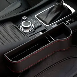 saveeasy Car Seat Gap Filler Organizer Car Seat Organizer Leather Gap Storage Box for Car Car Side Seat Catcher image 4