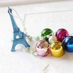 novowels Colorfull Effil Tower 5 Bell Decorative Showpiece - 18 cm image 4