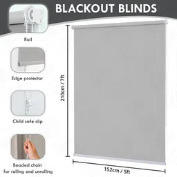 gd gc Roller Blind Cord Drawn On Window image 2