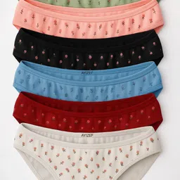 fanmade Pack of 6 Women Hipster Light Green, Pink, Black, Blue, Maroon, Grey Panty-picture-17