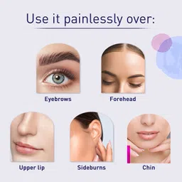 sirona Precision Shave Reusable Eyebrow & Face Razor for Women (Blue), Women image 5