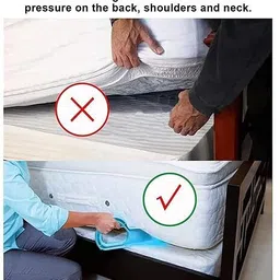 2-in-1 Mattress Lifter & Bedsheet Tucker Tool SHOPXPRESS 2-in-1 Mattress Lifter & Bedsheet Tucker Tool – Ergonomic Bed Making Non-magnetic Line Level image 4
