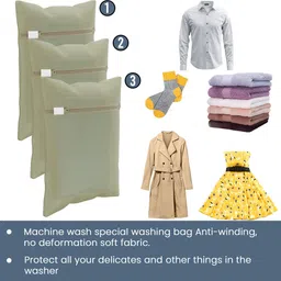 heart home 2 L Beige Laundry Bag image 5