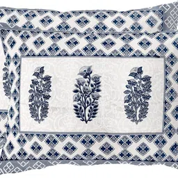 cosito 144 TC Cotton Double Jaipuri Prints Flat Bedsheet image 4