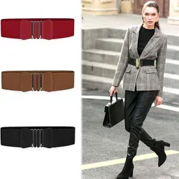 vtake Women Casual Black Artificial Leather Belt image 4