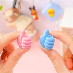 abr Self-Adhesive Silicone Thumb Wall Hooks for Hanging - Multi-Function Cable Clips Hook 10 image 3