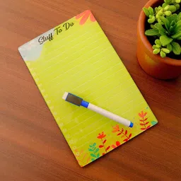 konst Acrylic Notepad Magnet - Stuff to Do with magnetic Black marker with Duster Fridge Magnet, Magnetic Note Pads, Multipurpose Office Magnets Pack of 1-picture-13