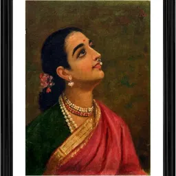 absecom Maharashtrian Woman 1891 Painting With Wood Photo Frame 14 inch frame-picture-36