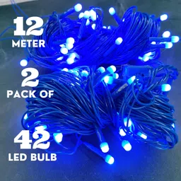 x4decor 42 LEDs 12 m Blue Steady String Rice Lights image 2