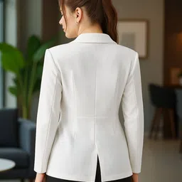 martini Women Solid Single Breasted Formal Blazer image 3