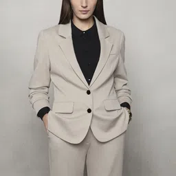 vero moda Women Solid Single Breasted Casual Blazer image 1