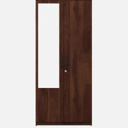 spacewood Kosmo Carnival 2 Door Wardrobe In Sheesham Melamine Finish With Mirror image 5