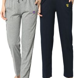 mack jonney Pack of 2 Women Solid Multicolor Track Pants-picture-3