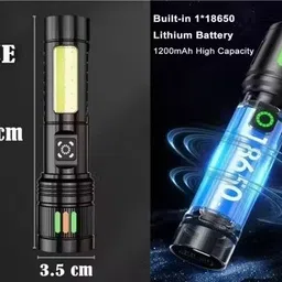 cozyfox Multi-Function LED Flashlight Telescopic Zoom Anti-Slip Design Waterproof Torch image 2