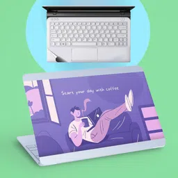 SDM 2IN1 SET OF BACK LAPTOP LAMINATION, PALMREST SKIN 14-16INCH-766 Combo Set image 1
