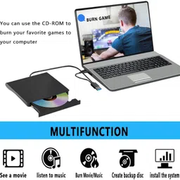 Sancy 2 IN 1 USB 3.0 Type-C External CD DVD-RW Writer Drive Burner Reader Player PC External DVD Writer image 2