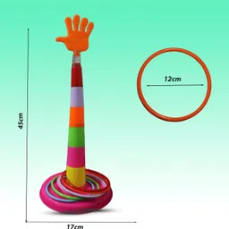 mazhalaiyar 2 in 1 Ring Toss Game for Kids – Indoor Outdoor Educational Toy image 2