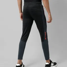 campus sutra Men Printed Black Track Pants image 2