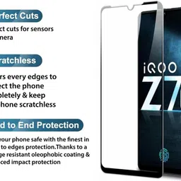 mobinix Edge To Edge Tempered Glass for IQOO Z7, 2.5D Curved Edge Premium Tempered Glass for Ultimate Protection image 3