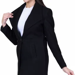 comfy sparrow Women Solid Double Breasted Casual Blazer image 5