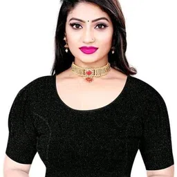 sanket synthetics Round Neck Women Blouse-picture-16