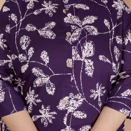 avnii Women Floral Print Pure Cotton A-line Kurta image 3