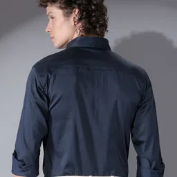 beyoung Men Regular Fit Solid Button Down Collar Formal Shirt image 2