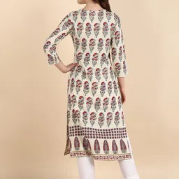 maaesa Women Printed Viscose Rayon Straight Kurta image 5