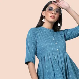 theicon Women Bodycon Blue Knee Length Dress image 3