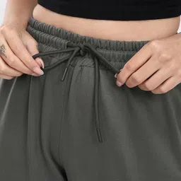 glitchez Women Solid Grey Track Pants image 3