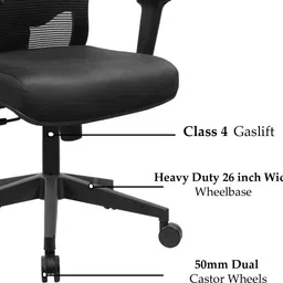 make my chairs Butterfly Ergonomic High Back Office Chair | Adjustable Headrest & Lumbar Mesh Office Executive Chair image 5