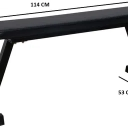 ibsldh IBSFITNESS Multipurpose Home Gym Workout Utility Flat Bench RED Multipurpose Fitness Bench image 3