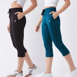 modeve Women Black, Green Capri-picture-33