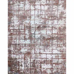 Grey Abstract Polypropylene 5 ft x 7 ft Machine Made Carpet by Apco image 2