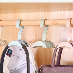 v2h Home Handbag Hat Cap Scraf Wardrobe Closet Hanger Hook Storage Organizer (Blue) Hook 1 image 1