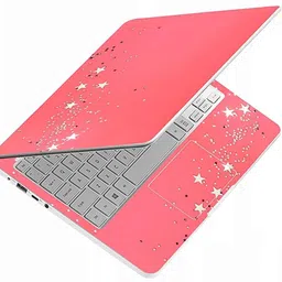 INDIA SHOPERS Full Body Laptop Skin Sticker Cover-Stars On Light Pink Self Adhesive Stretched Vinyl Laptop Decal 15.6-picture-19