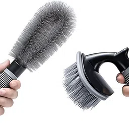 glitzn Car Tire & Wheel Brush Soft Rubber Wash Tool 2 Pcs 0 ml Wheel Tire Cleaner image 1
