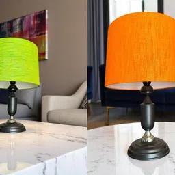 autowhrib Classy Table Lamp 46 cm, Textured Shade Hand Crafted Lamp Table Lamp-picture-30