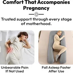 staranddaisy U Shape Full Body Support Pregnancy Pillow | Maternity Pillow For Pregnant Women Microfibre Solid Pregnancy Pillow Pack of 1 image 3