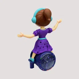 tapuji Musical Dancing Doll with Music Light Bump & Go Mode 360Degree Rotating Doll Toy image 4
