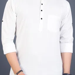 sopani Men Solid Pure Cotton Straight Kurta-picture-32