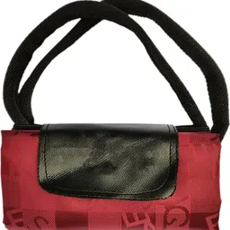 kuber industries Multiuses Check Print Rexine Shopping Bags/Grocery Bag with Handles Pack of 2 Grocery Bags image 4