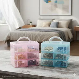 maxtid 6 layer Princess Pink & Prince Blue Storage Kit Plastic Kitchen Trolley-picture-23