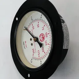 japsin Dial Pressure Gauge 0-200 PSI MS Body Dia 100 MM Back Connection Brass 3/8" BSP Ring Gauge image 3
