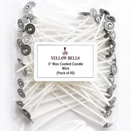 yellowbells 5 Inches Candle Making Wick, Wax Coated Candle Wick Thread Candle-picture-19