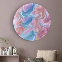 Round Blue Exuberant Lines Canvas Art Print By The Artment-image-83
