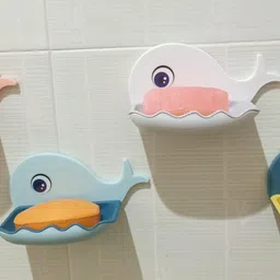 sjk Fish Shape Cute Adhesive Waterproof Wall Mounted Soap Dish(PACK OF 4) 1.790-picture-46